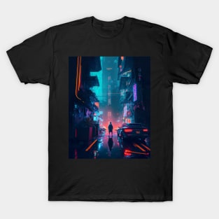 abstract city cyberpunk T-Shirt